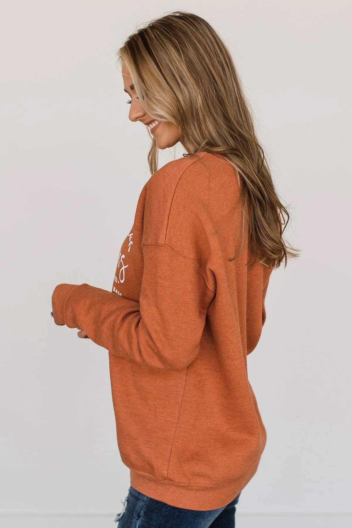 Farm Fresh Pumpkins Crew Neck- Pumpkin Orange