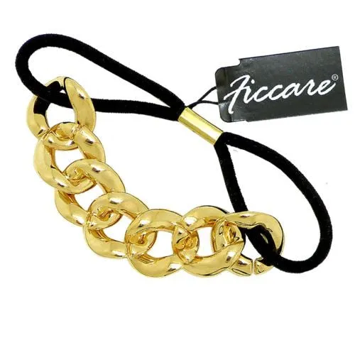 Ficcare Chunky Chain Resin Pony Holder Gold