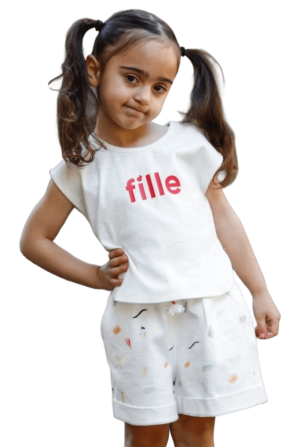 Fille Off White Textured Tops