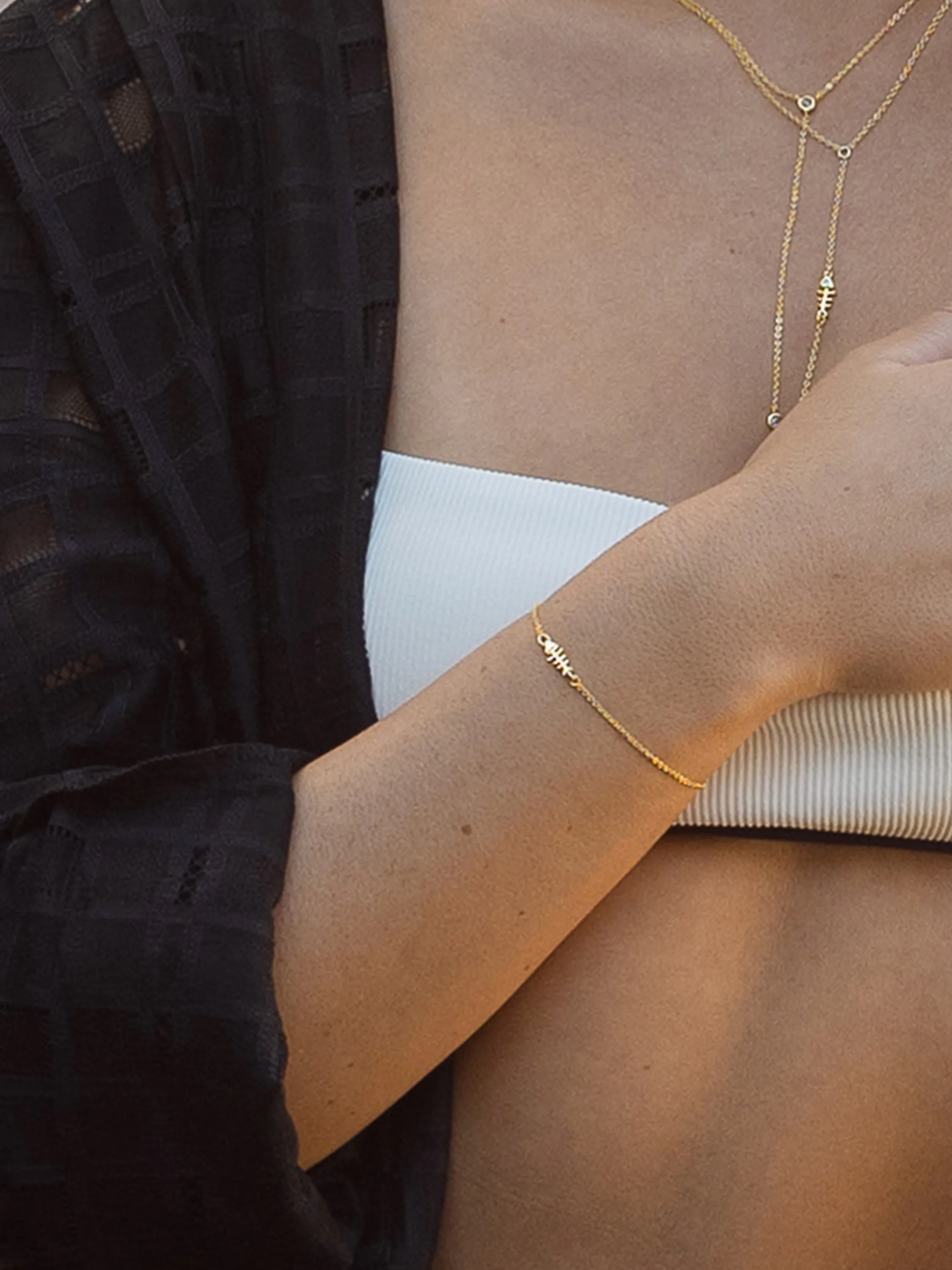 Fish Bone Chain Bracelet