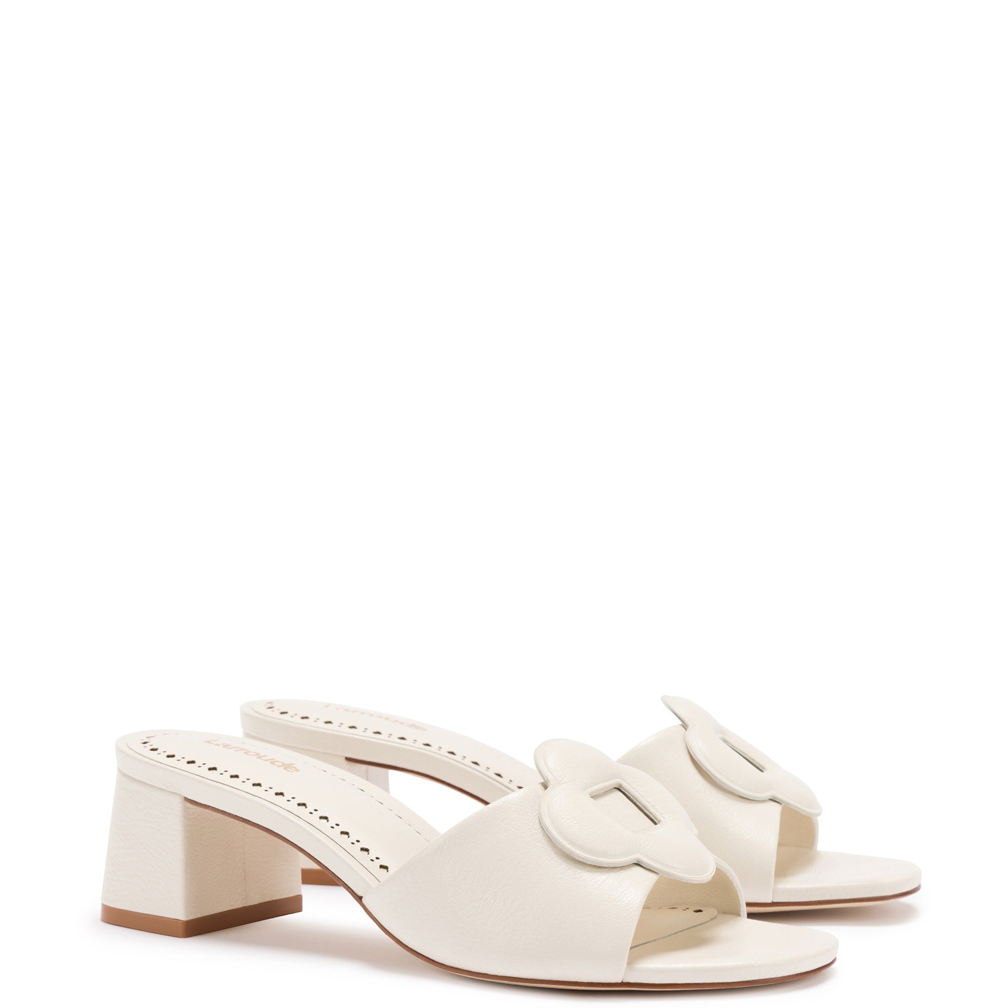 Flora Mule In Ivory Leather