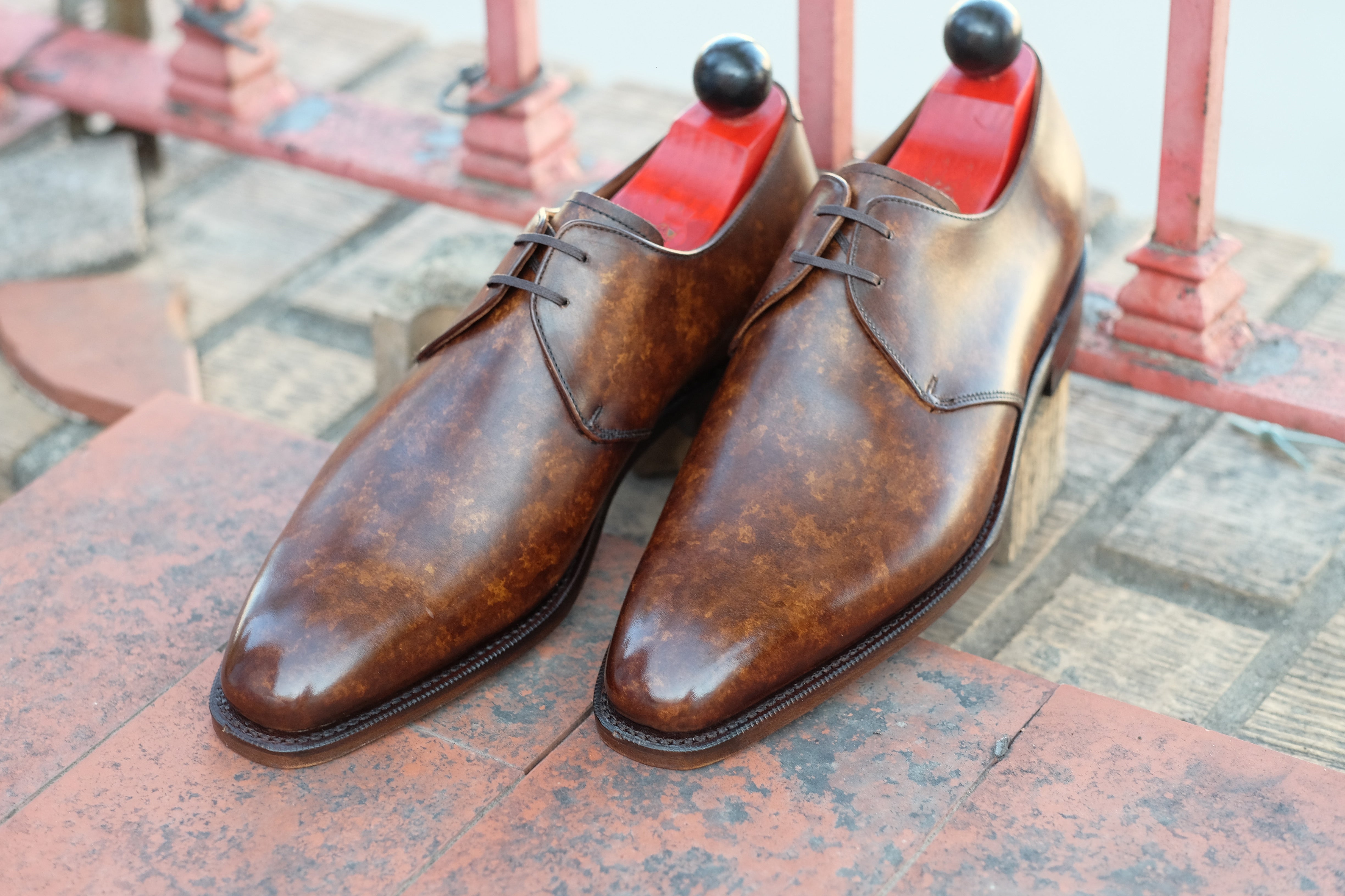 Fremont - MTO - Copper Marble Patina - LPB Last - Single Leather Sole