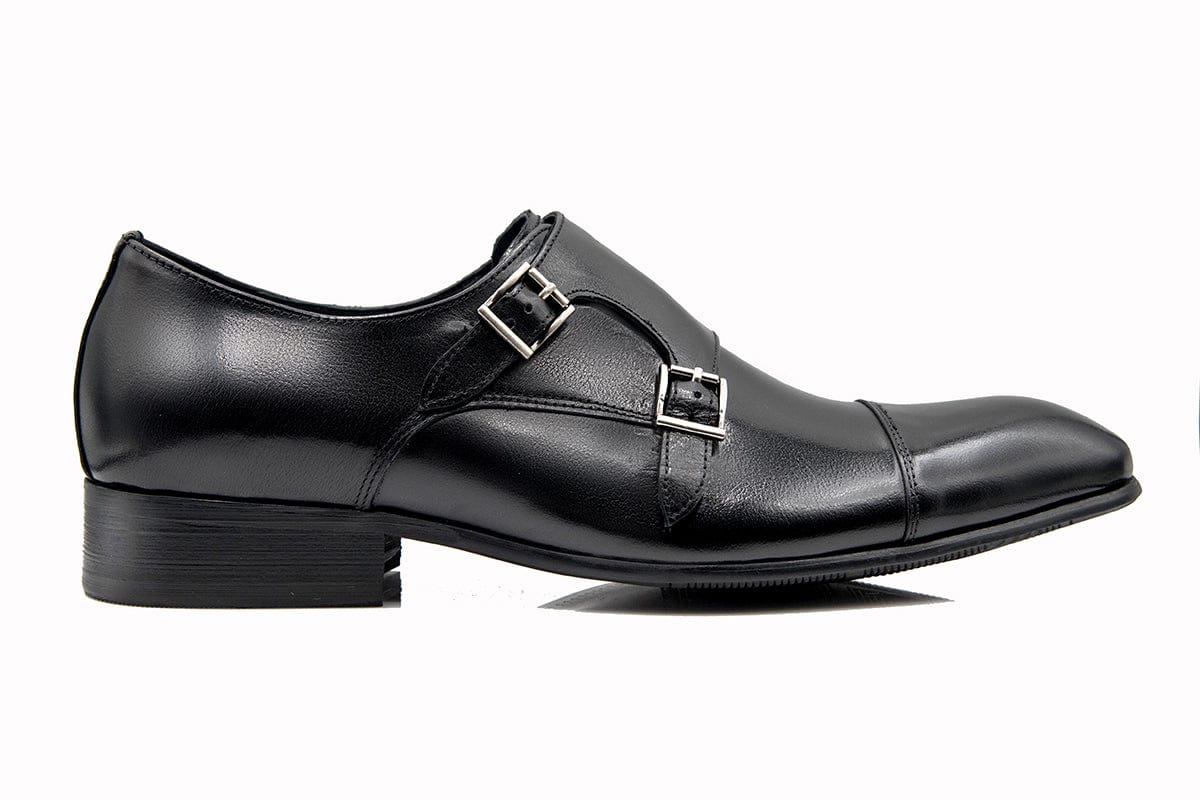 GARDON | Black Leather Double Monkstrap