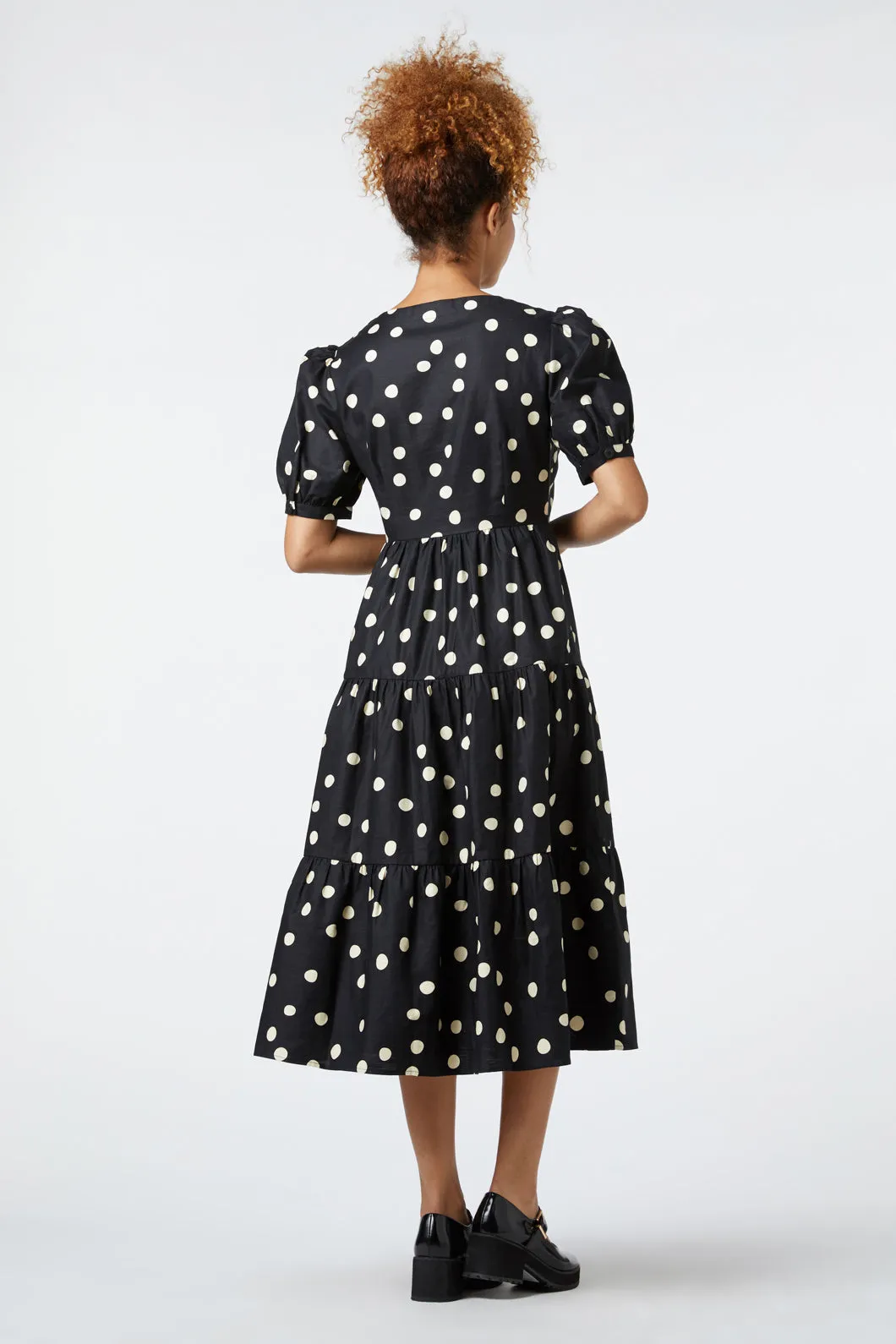 Georgie Spot Midi Dress