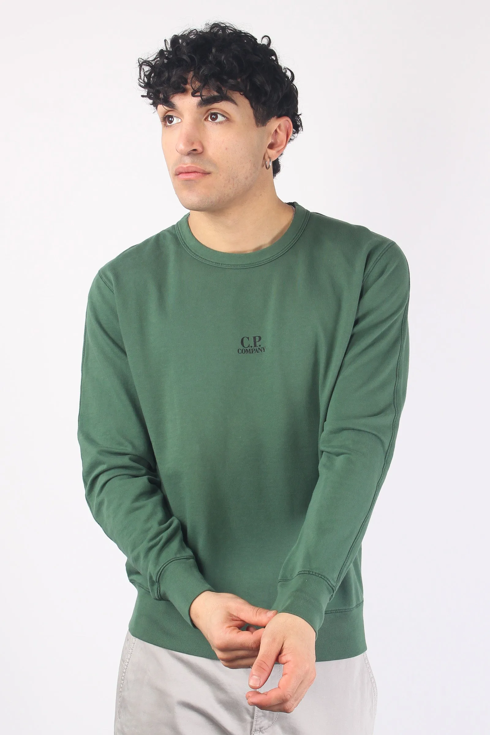 Girocollo Scritta Logo Duck Green