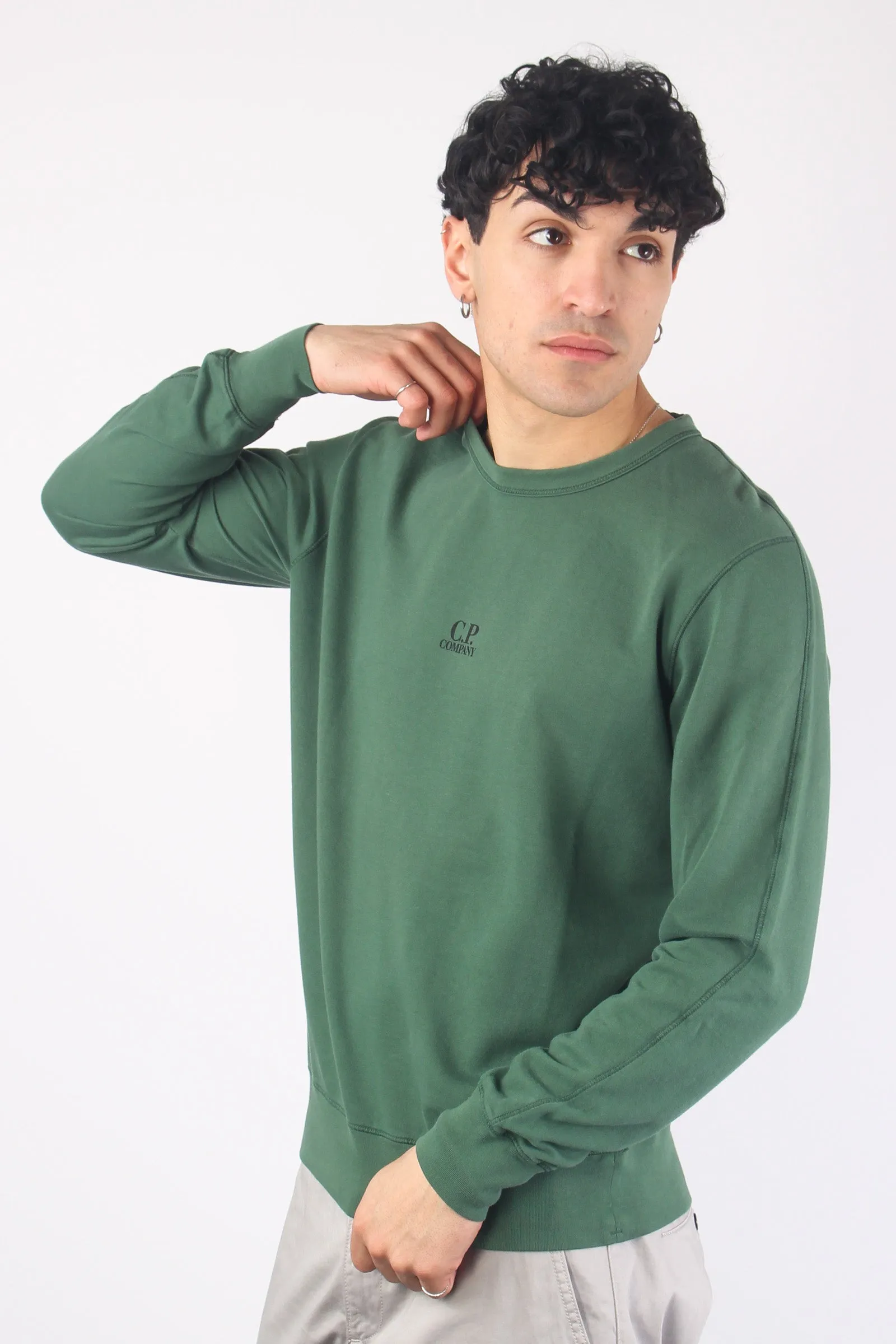 Girocollo Scritta Logo Duck Green