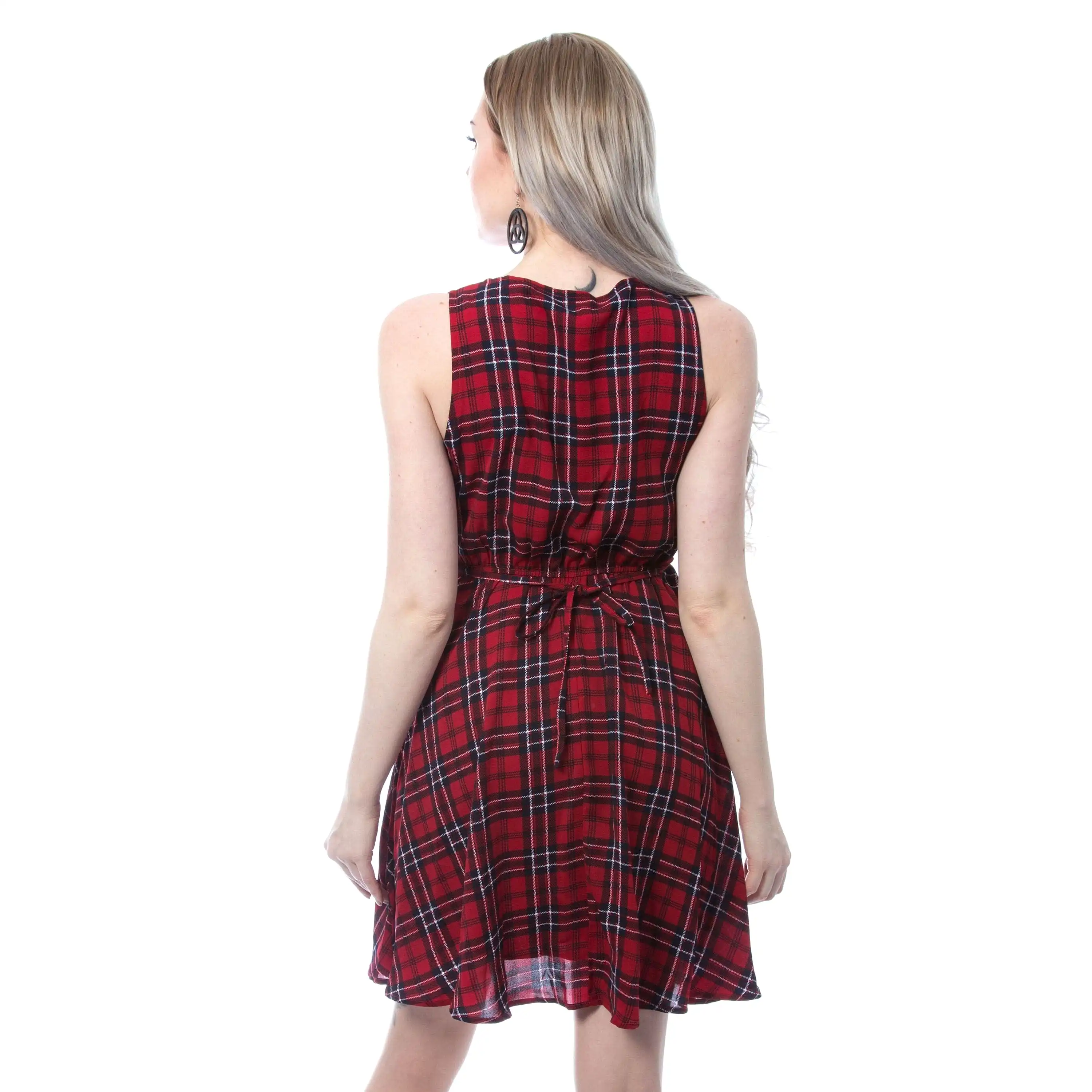 GLASGOW DRESS - BLACK/RED