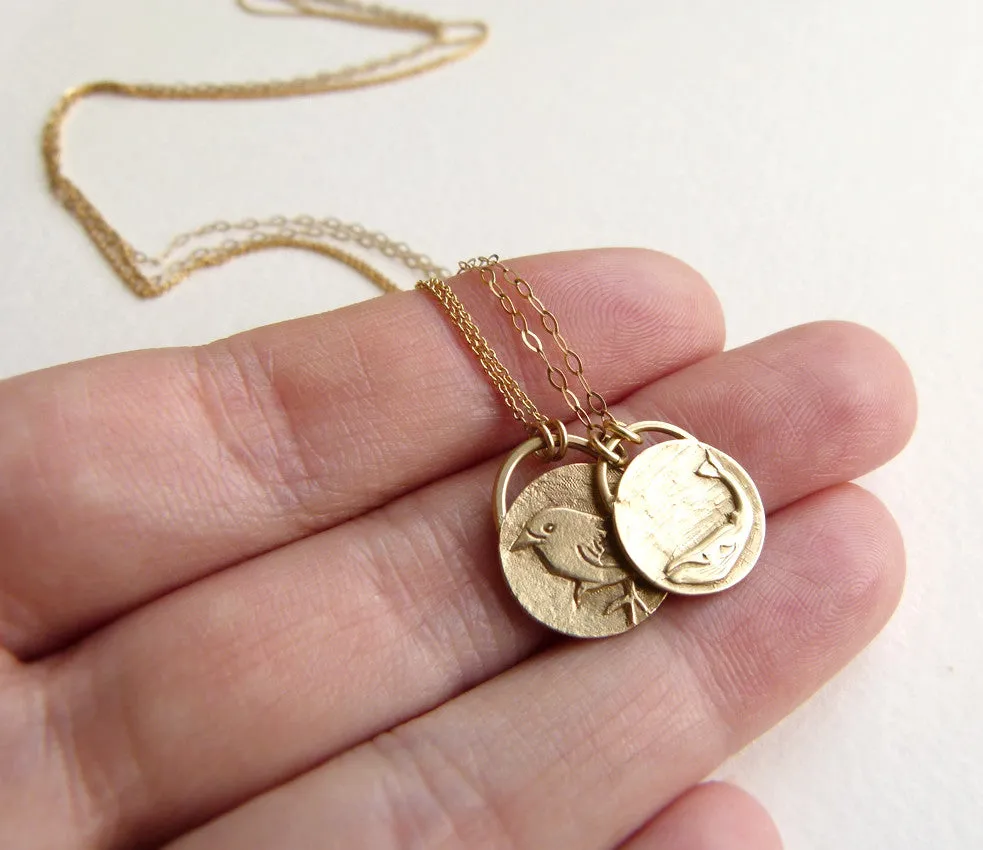 Gold Bird Necklace