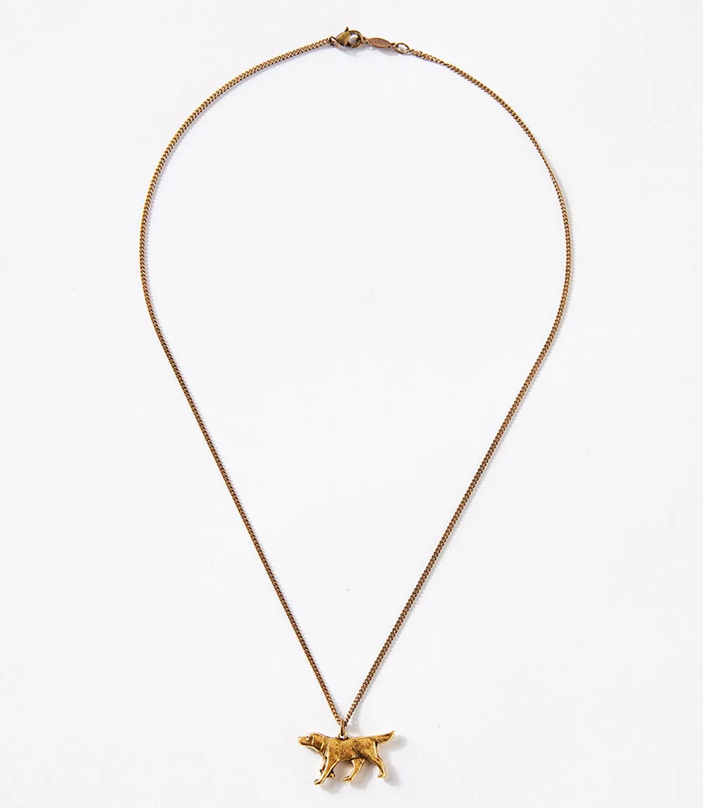 Gold Dog Necklace