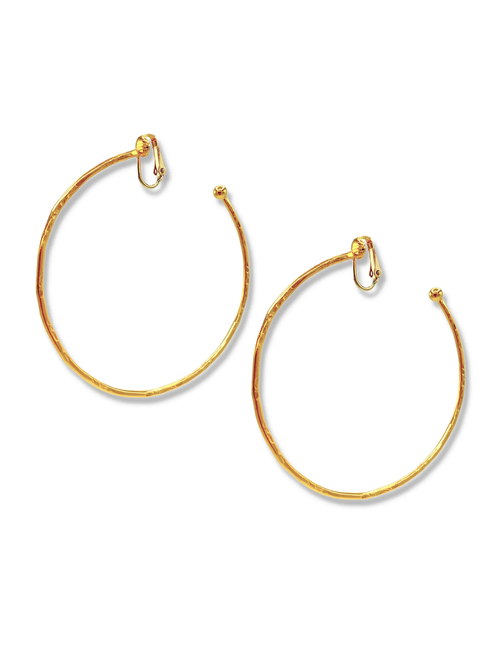 Gold Medium Hooptastic Clipon Hoop Earrings