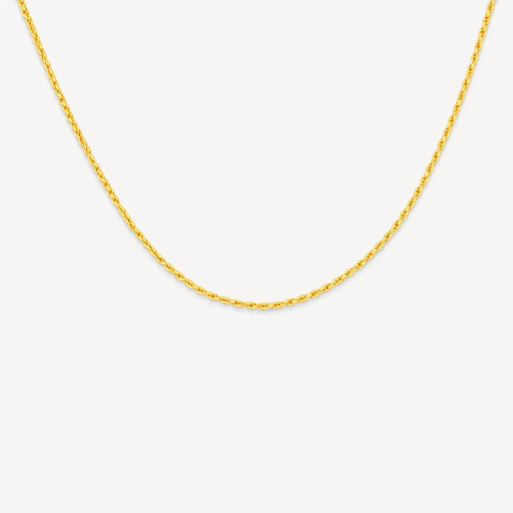 Gold Rope Chain 2mm