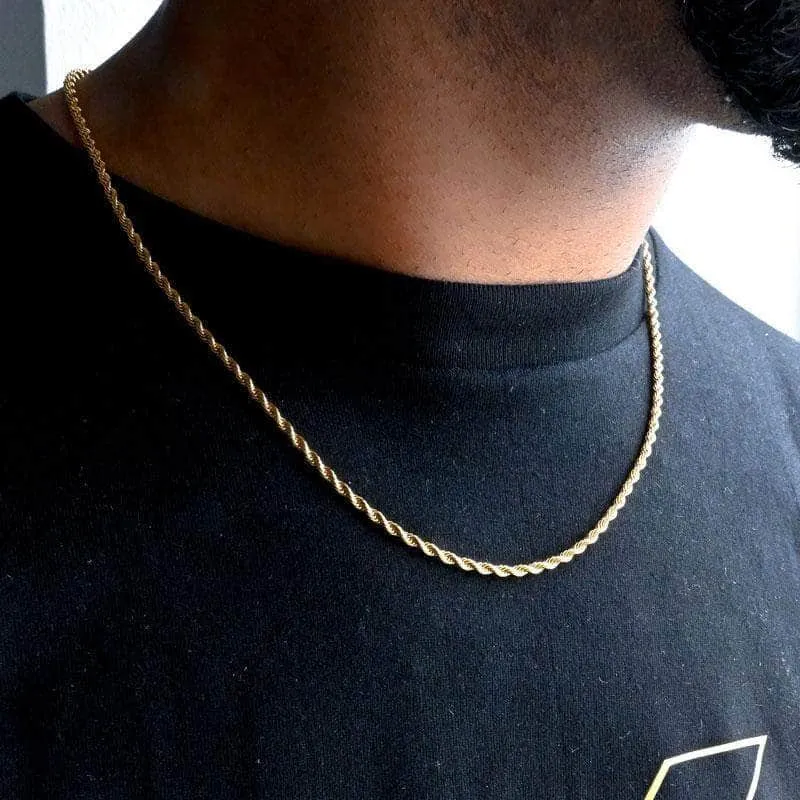 Gold Rope Chain 2mm