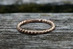 Gold Twined Rope Twist Ring