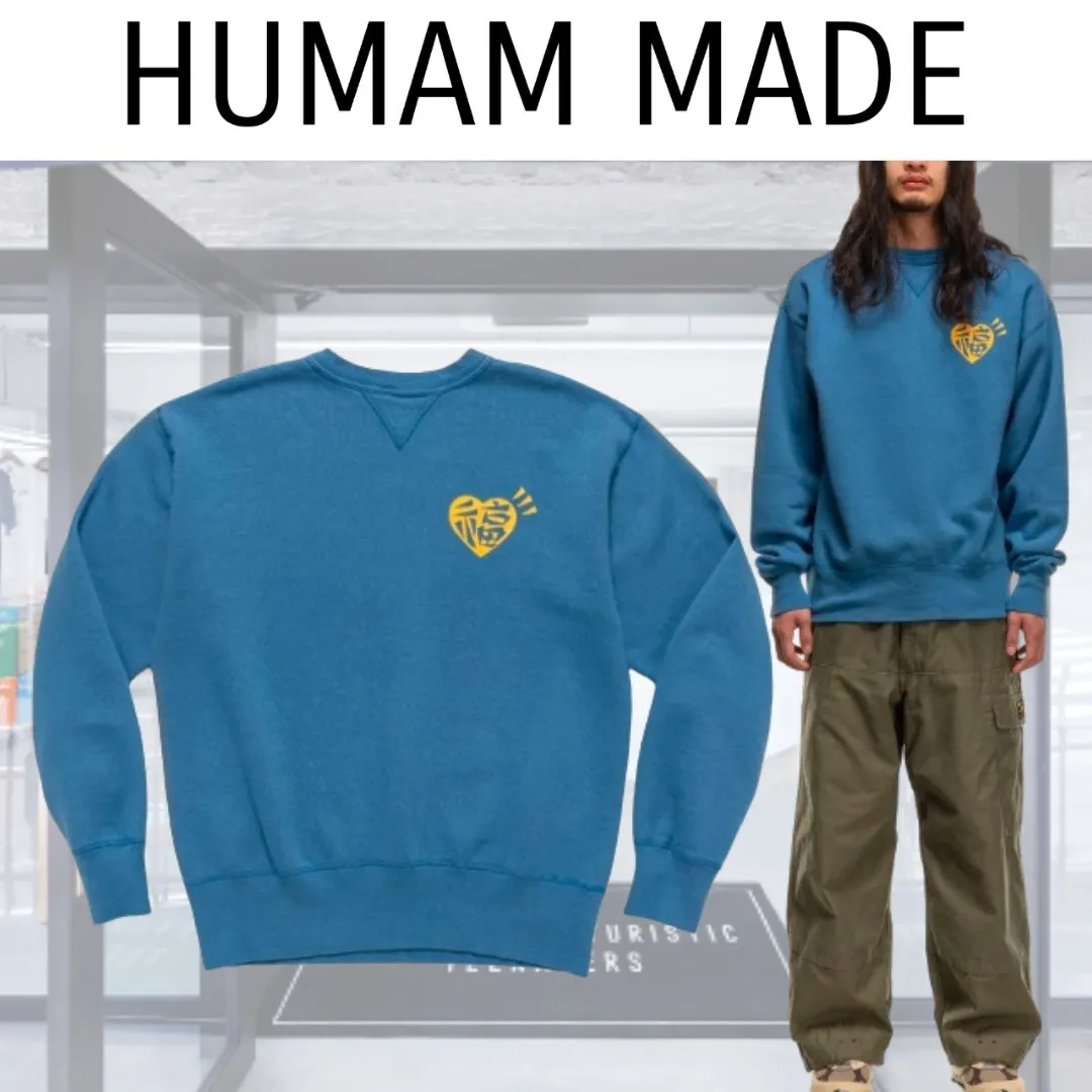 HUMAN MADE  |Crew Neck Unisex Street Style Long Sleeves Plain