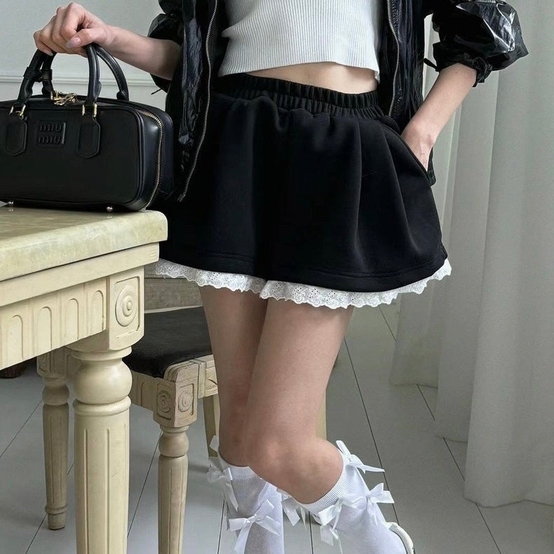 Inner Lace Trim Shorts