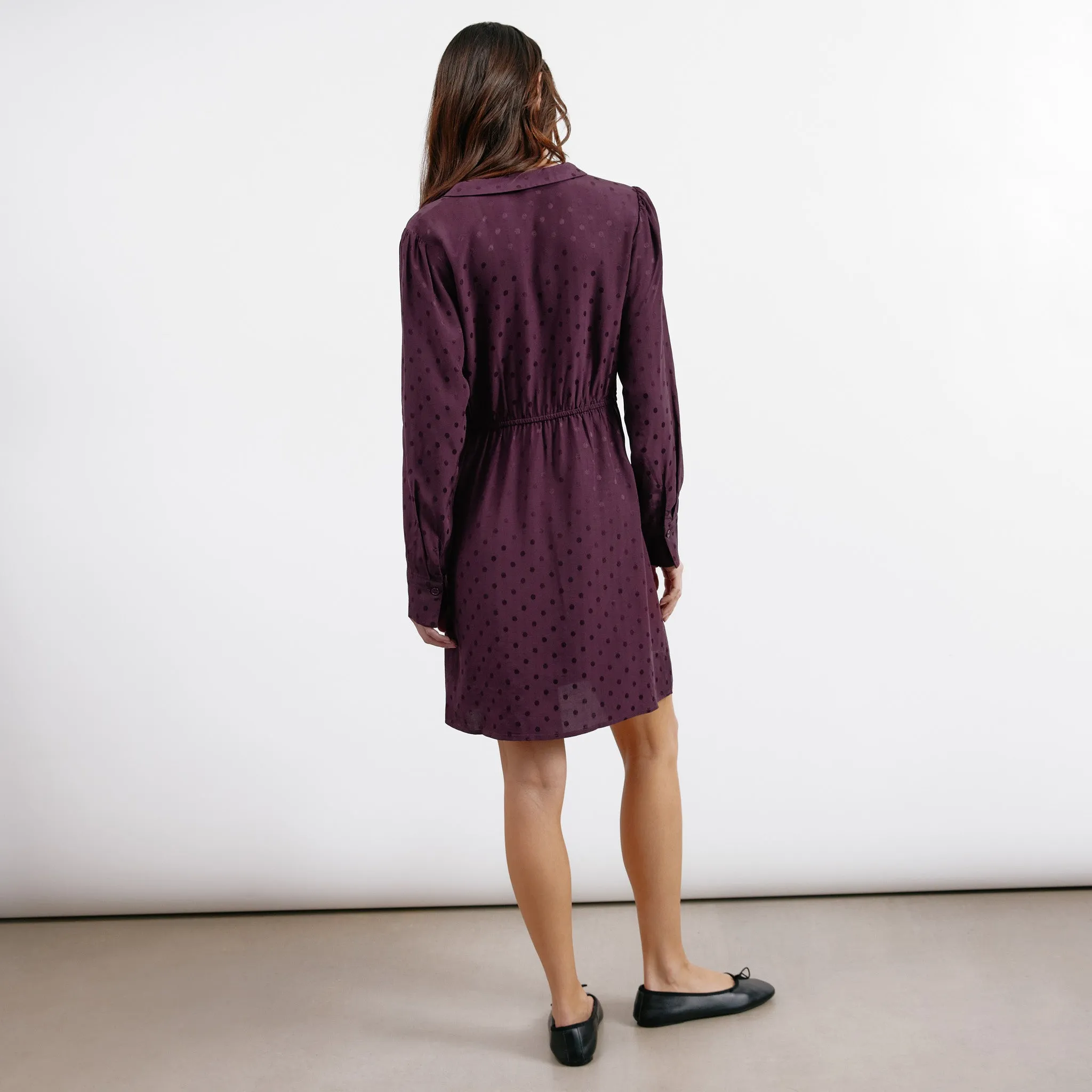 Jacquard Spot Bow Dress