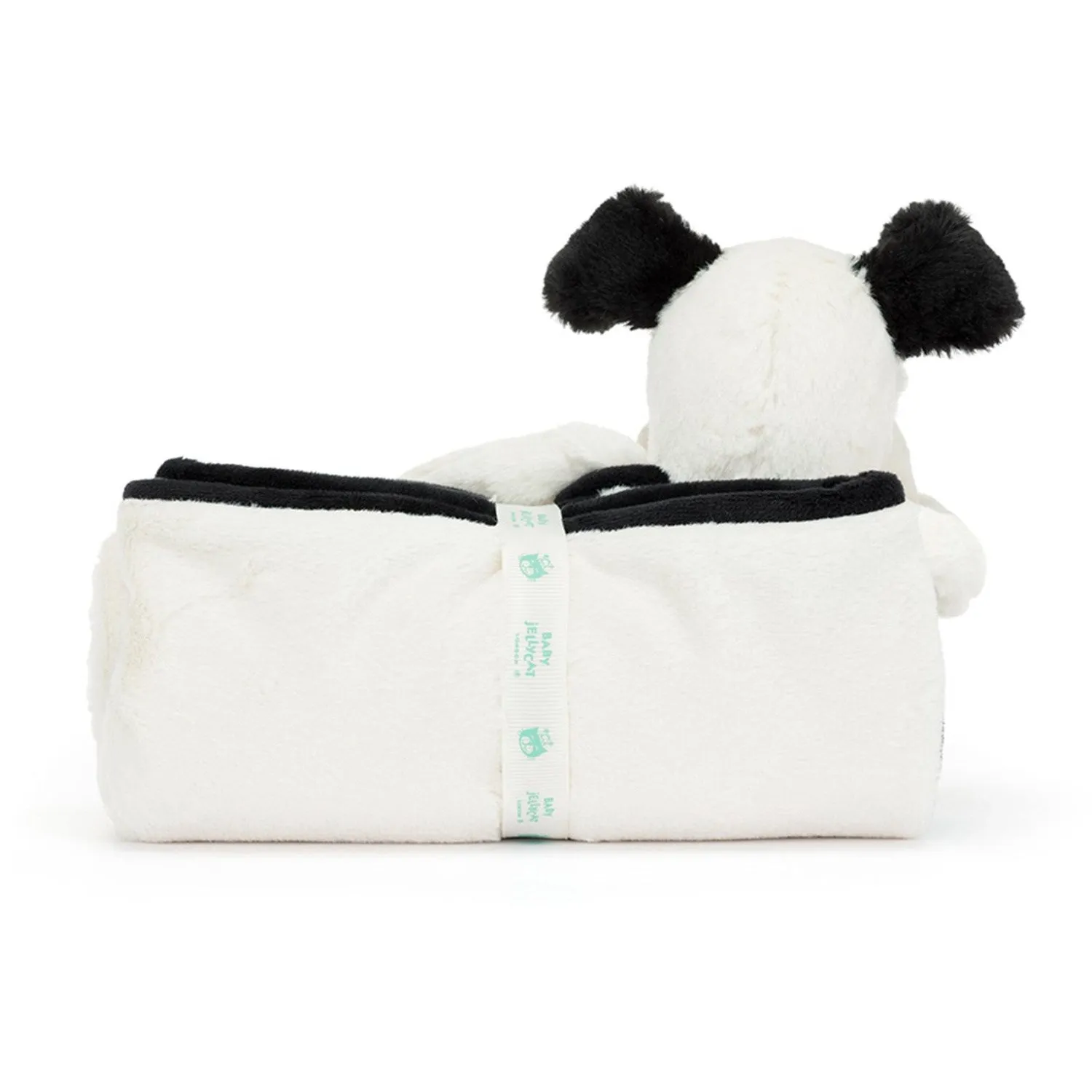 Jellycat Bashful Black & Cream Puppy Blankie