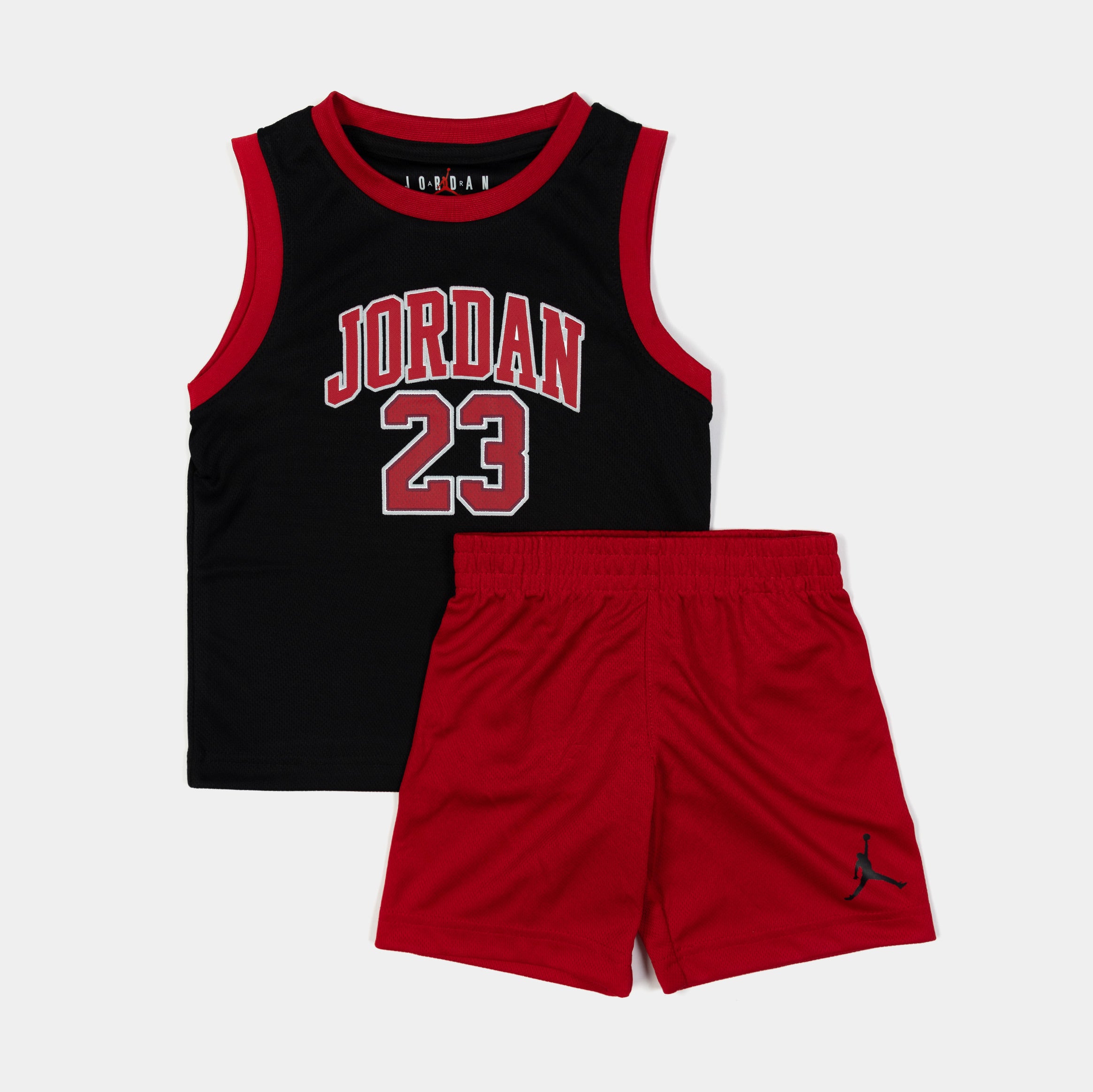 Jordan 23 Shorts Infant Toddler Set (Black/Red)