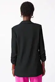 Joseph Ribkoff Black Blazer with Shirred Sleeves Style - 241031