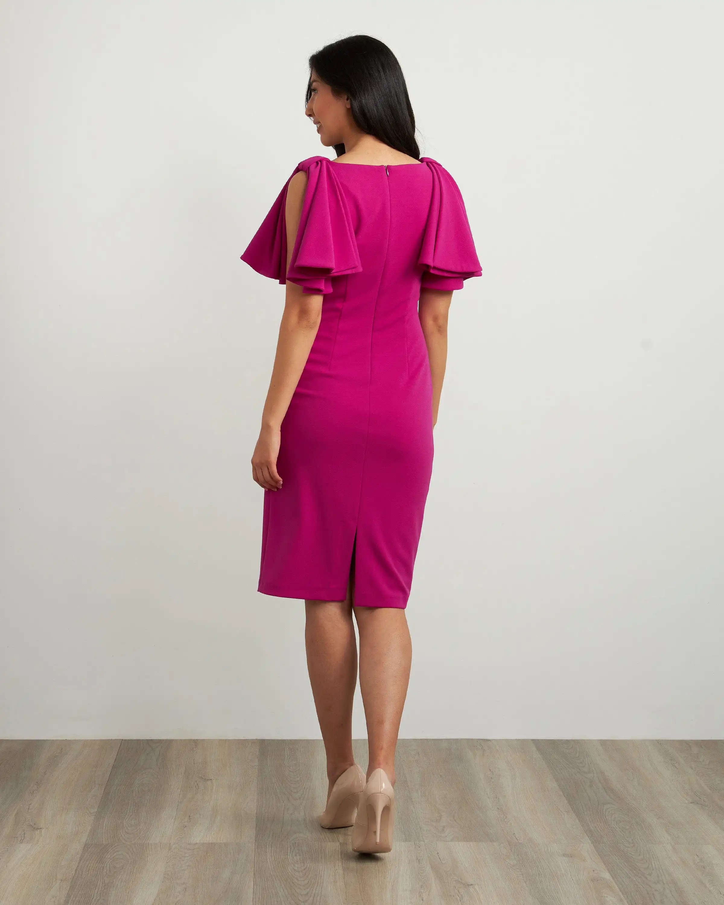 Joseph Ribkoff Cape Sleeve Dress in Orchid - 211224