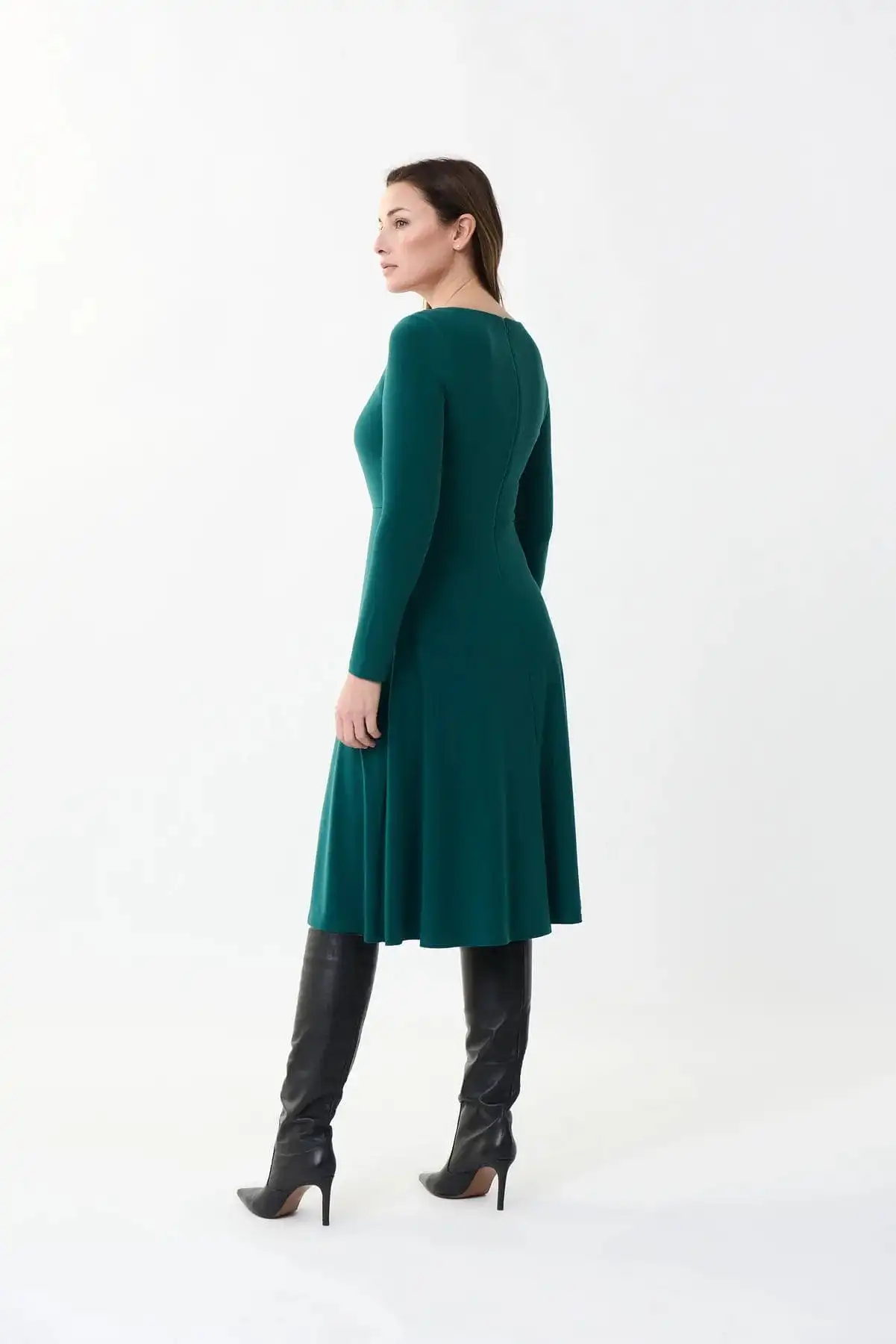 Joseph Ribkoff Circle Detail Green Dress - 223199