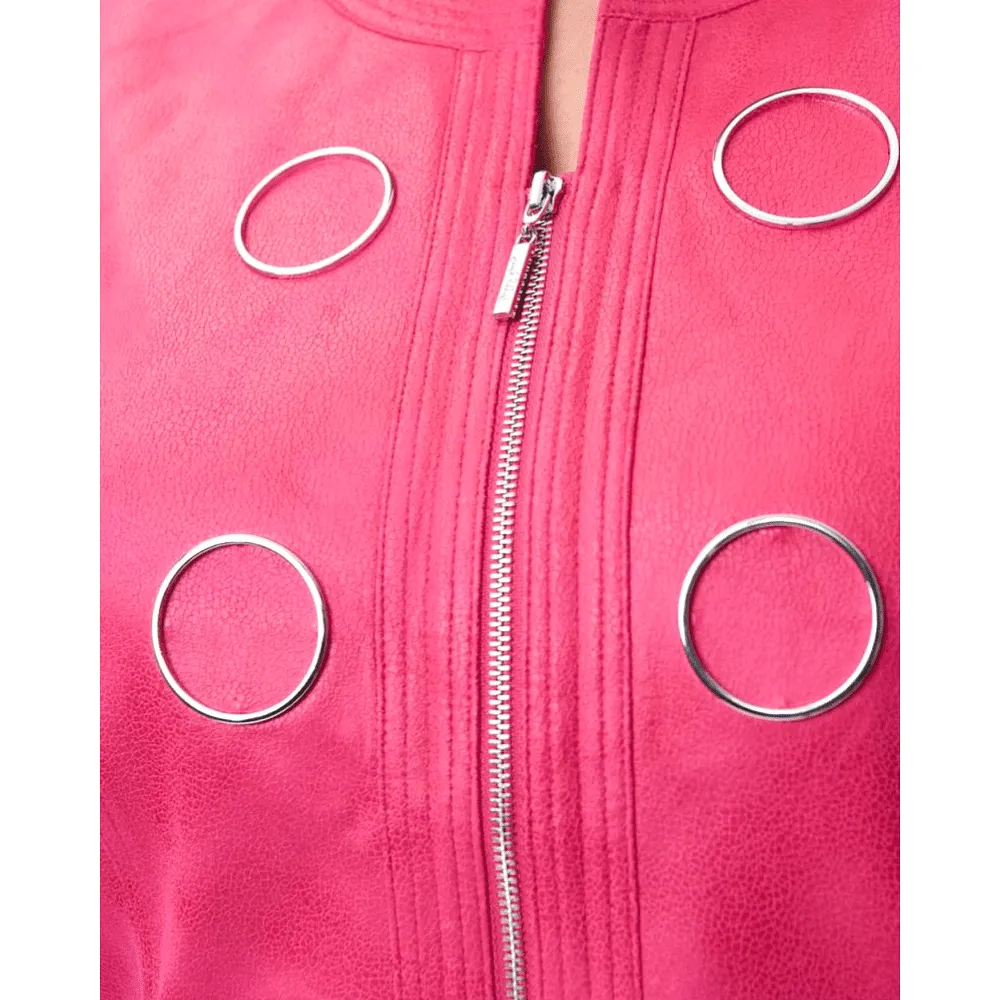 Joseph Ribkoff Dazzle Pink Faux Suede Jacket - 231910