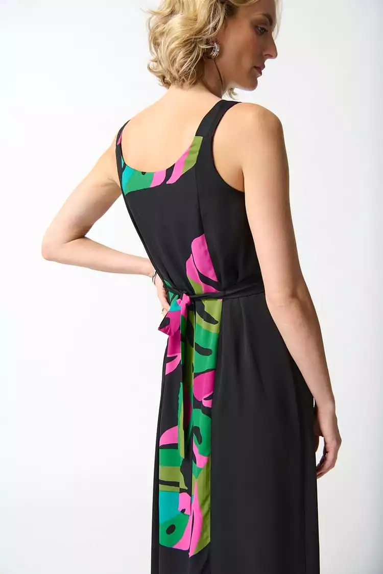 Joseph Ribkoff Georgette Tropical Print Dress - 242163