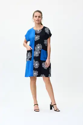 Joseph Ribkoff Midnight Blue/Multi Dress Style 231038