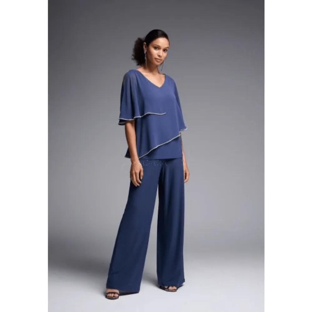 Joseph Ribkoff Mineral Blue Asymmetric Top - 231720 3798