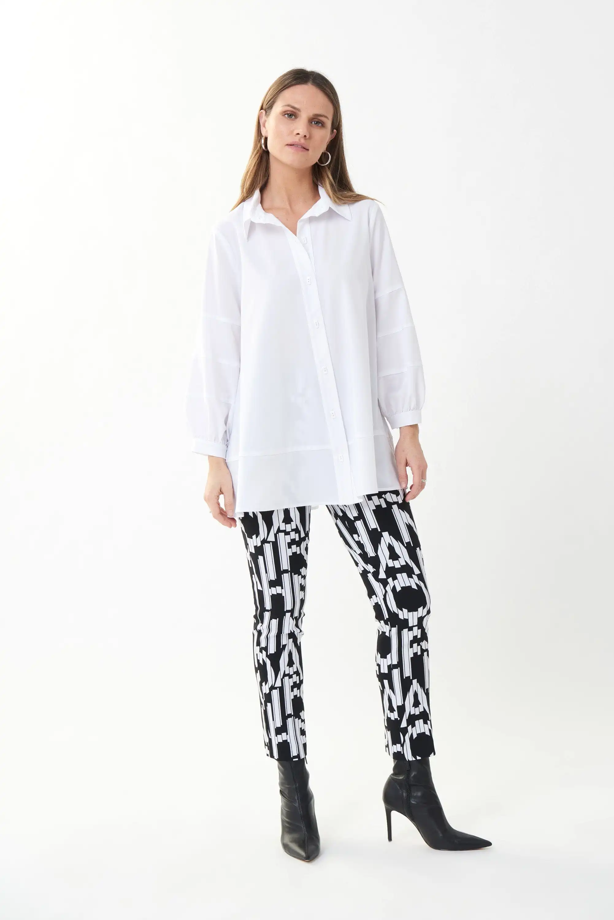 Joseph Ribkoff Puff Sleeve White Blouse - 223113