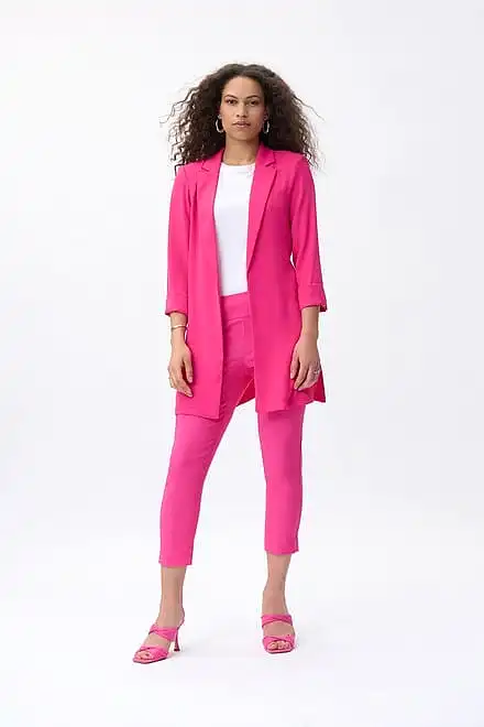 Joseph Ribkoff Raspberry Sorbet Classic Long Blazer-211361