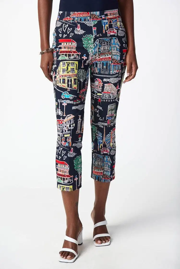 Joseph Ribkoff Scenery Print Millennium Pull-On Pants - 241268 (T)