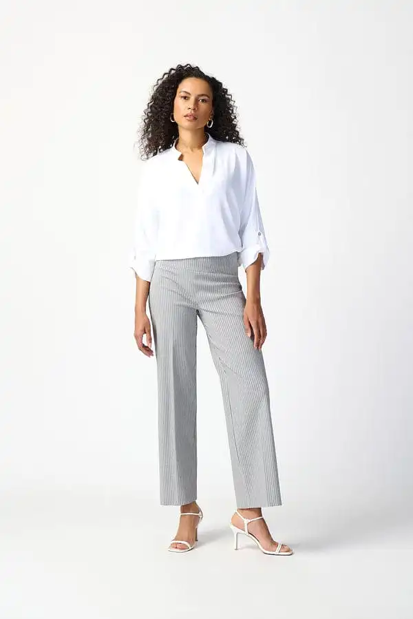 Joseph Ribkoff Vertical Striped Wide Leg Pants Style - 241197