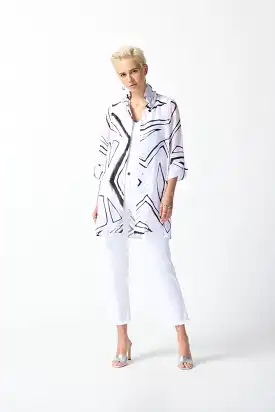 Joseph Ribkoff White/Black Blouse - 242171