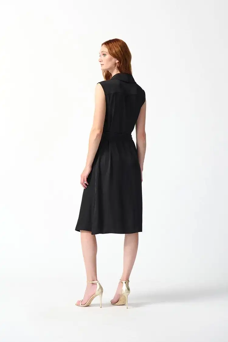 Joseph Ribkoff Woven Sleeveless Wrap Dress - 242075