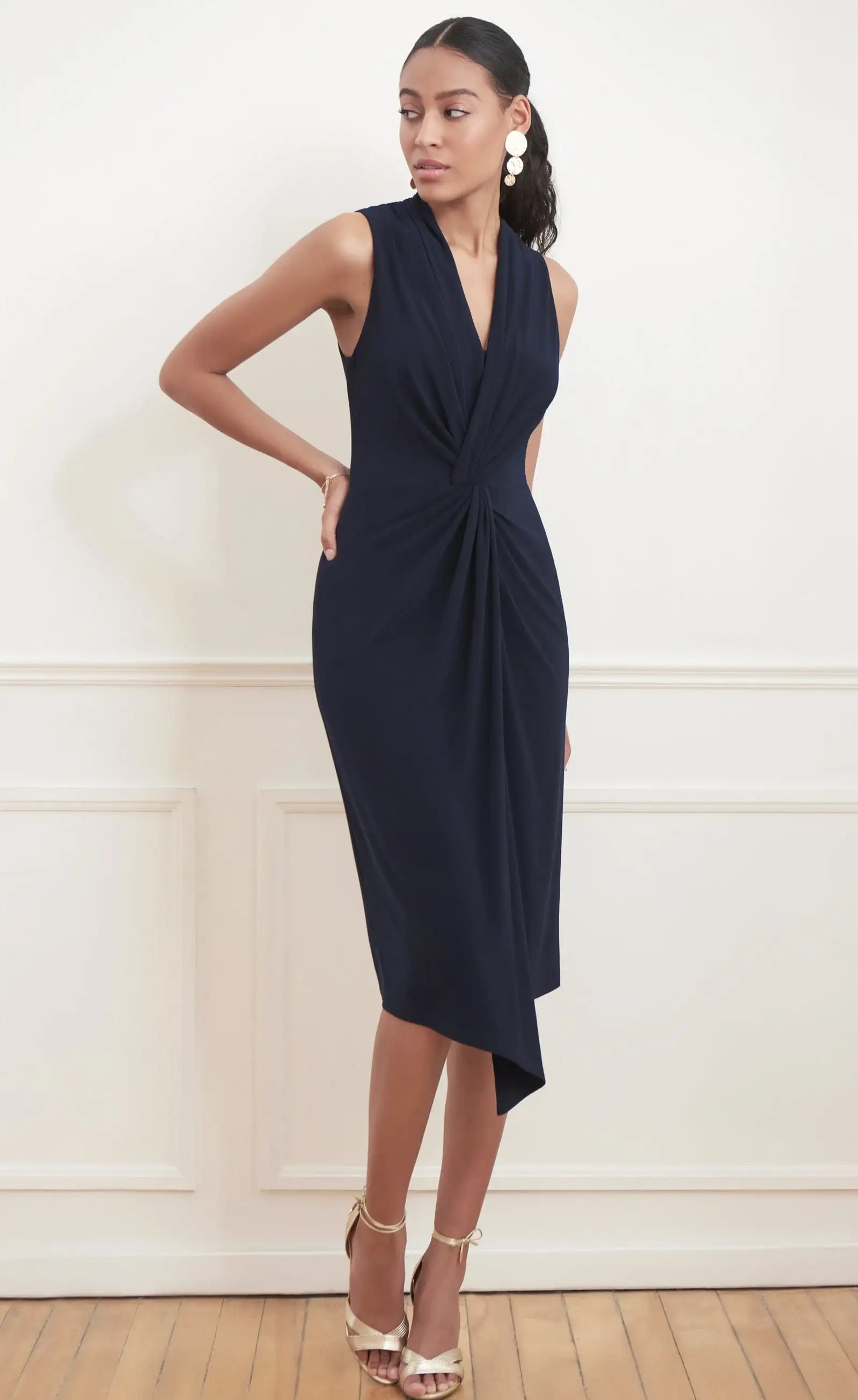 Joseph Ribkoff Wrap-Front Navy Dress - 221348