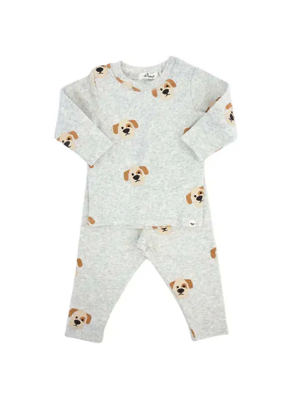 Kids oh baby! Longsleeve 2 Piece Set - Puppy Face