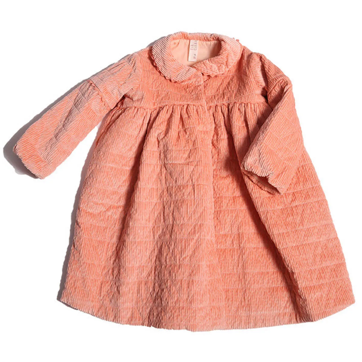 Kids Tia Cibani Child Ivy Tufted Dress - Salmon Pink