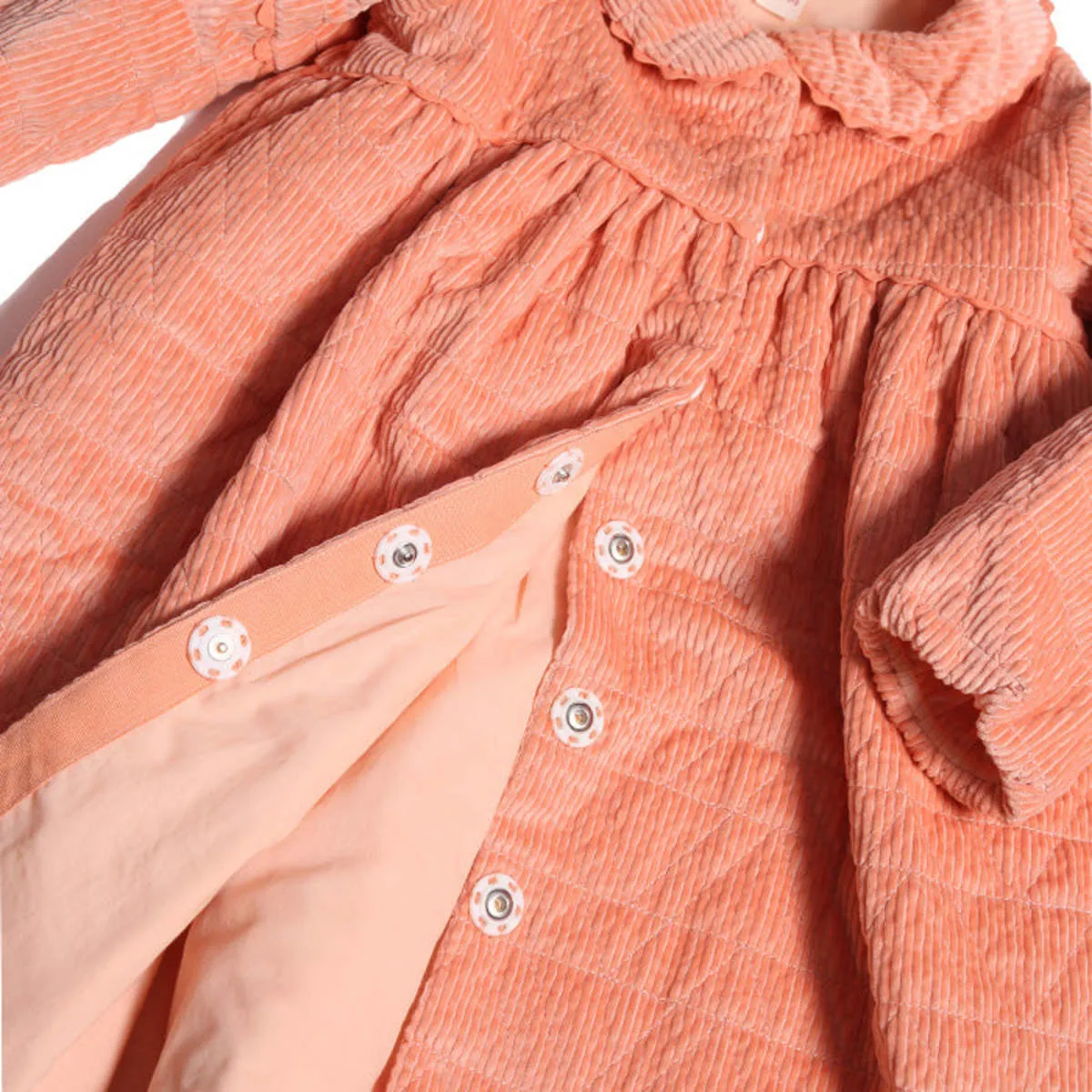 Kids Tia Cibani Child Ivy Tufted Dress - Salmon Pink