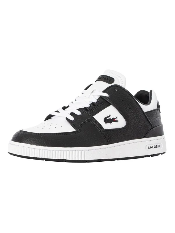 Lacoste Court Cage 223 3 SMA Leather Trainers - White/Black