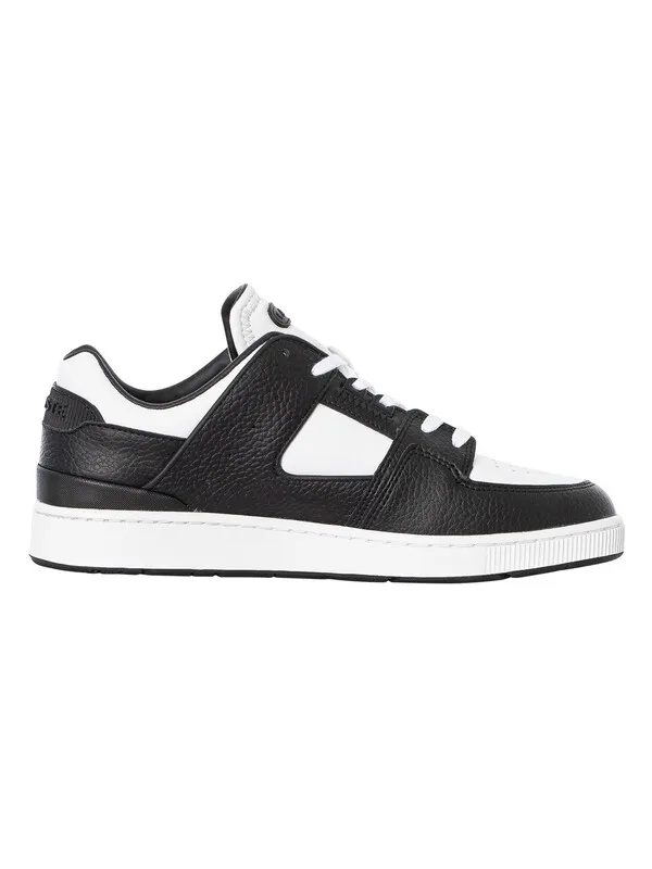 Lacoste Court Cage 223 3 SMA Leather Trainers - White/Black