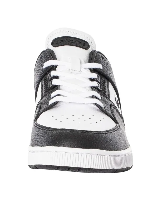 Lacoste Court Cage 223 3 SMA Leather Trainers - White/Black