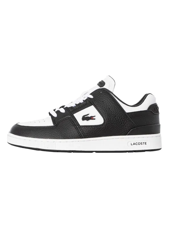 Lacoste Court Cage 223 3 SMA Leather Trainers - White/Black