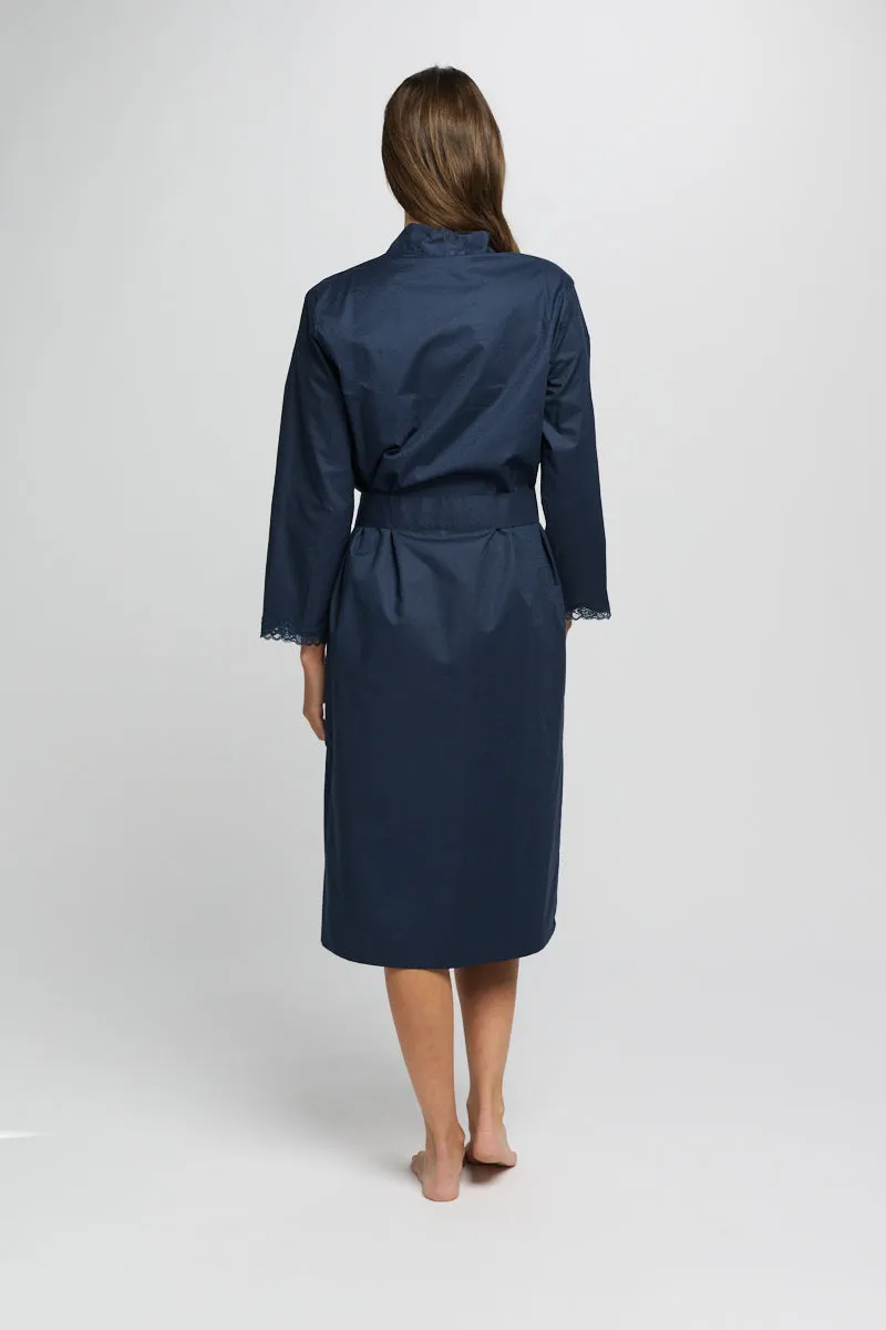 Love & Lustre - Cotton Spot Robe | Navy