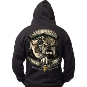 Marines Hoodie - Marine Corps - Release the Dogs of War Sweatshirt - Men's and Lady's Marines Hoodie