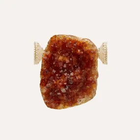 Medium Dark Citrine Druzy Centerpiece