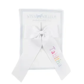 Medium Rainbow Name Bow - Medium