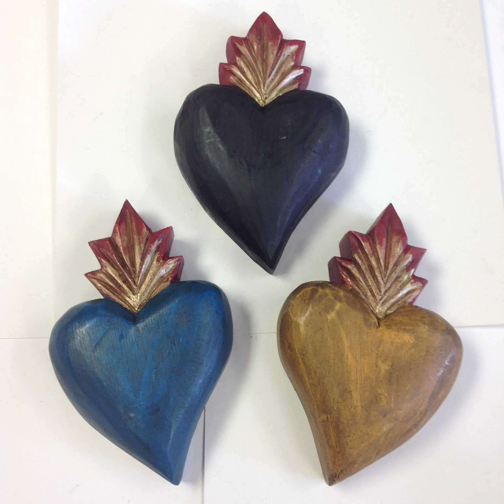 Medium wood hearts