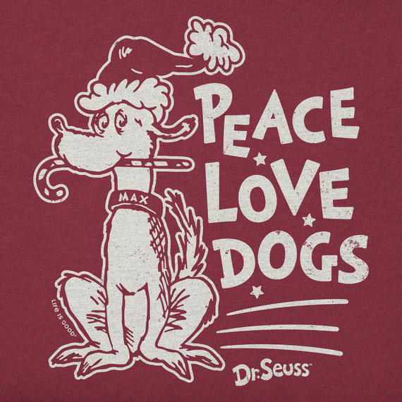 Men's Max Peace Love Dogs Simply True Fleece Crew