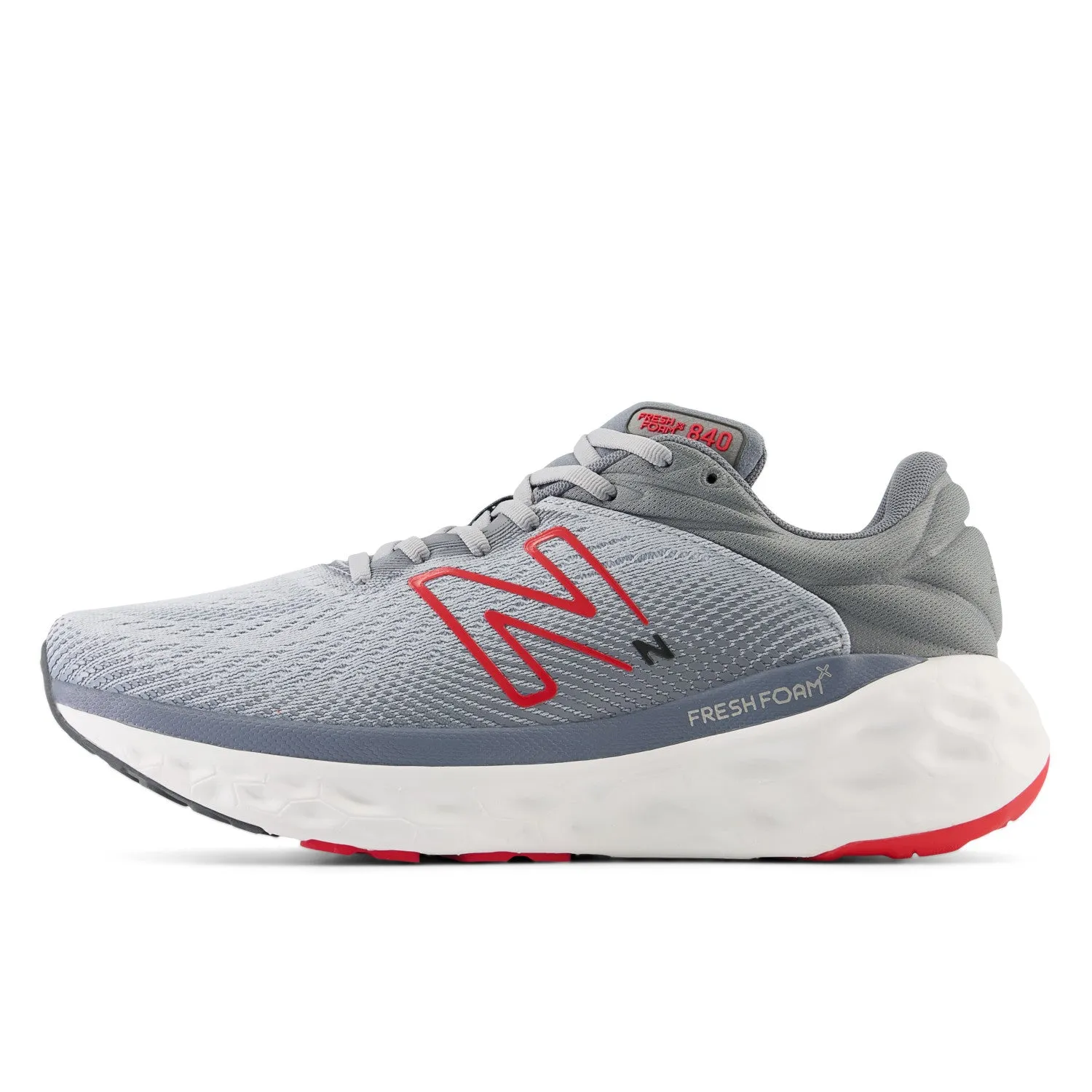 Men's New Balance Fresh Foam X 840v1 Color: Aluminum Grey with True Red